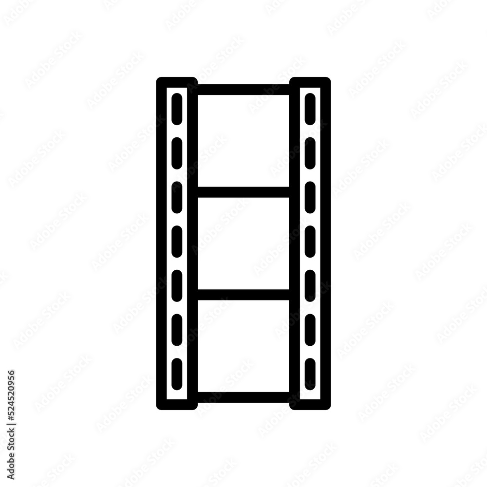 film strip icon vector illustration logo template for many purpose. Isolated on white background.