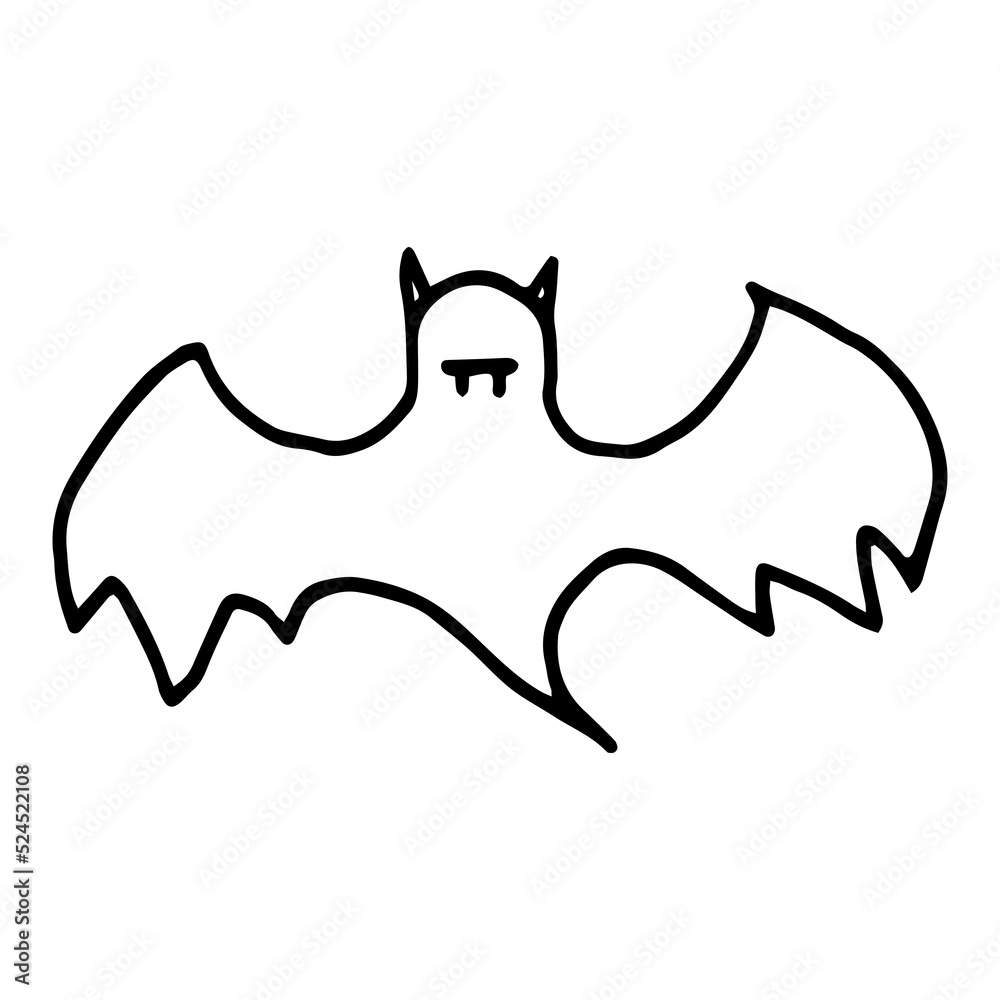bat in doodle style