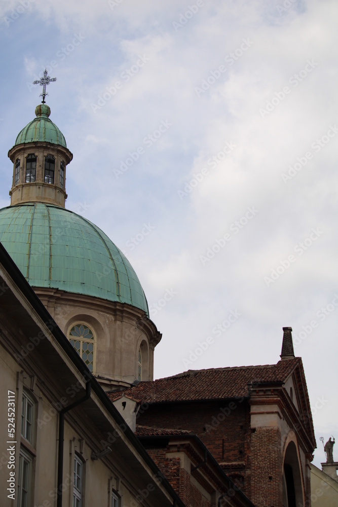 Glimpses of the city center of Vigevano, Italy