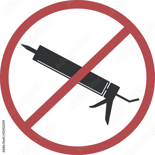 No use sealing tool symbol