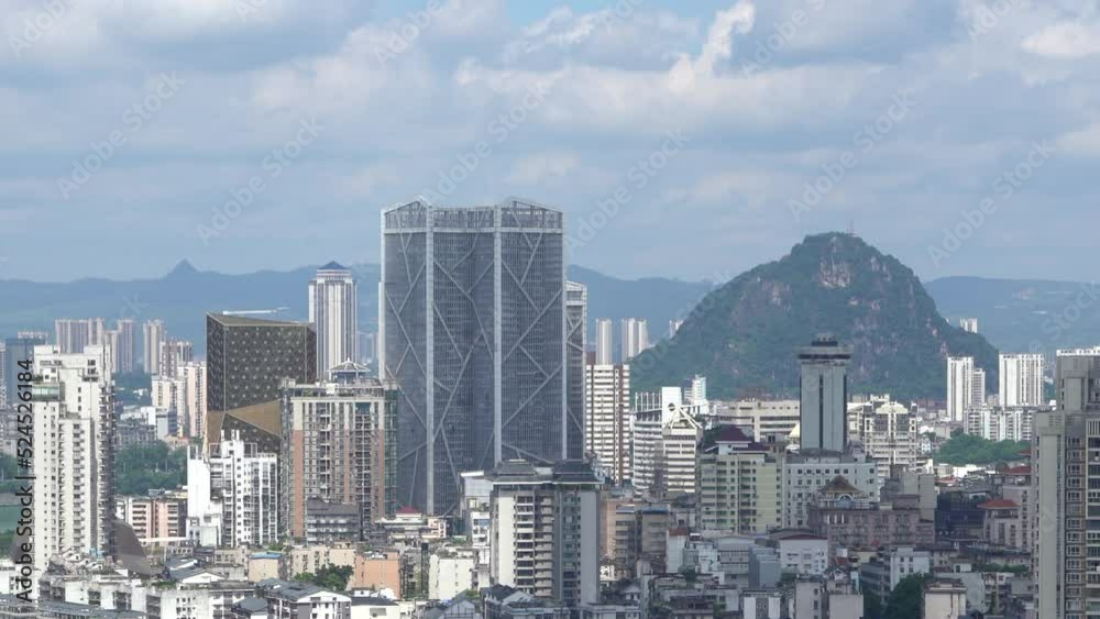 Aerial photography of Liuzhou city landscape in Guangxi Aerial photography of Liuzhou city landscape in Guangxi