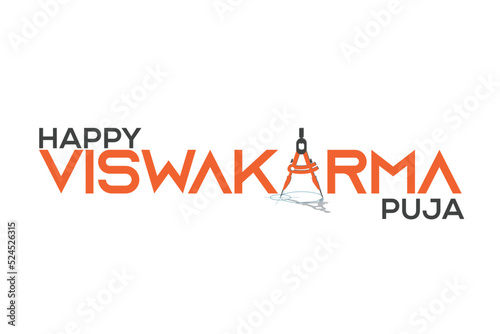 illustration of Vishwakarma puja (Vishwakarma Jayanti) is a day of celebration for Vishwakarma, an architect, and divine engineer of universe and celebrated by flying kite photo