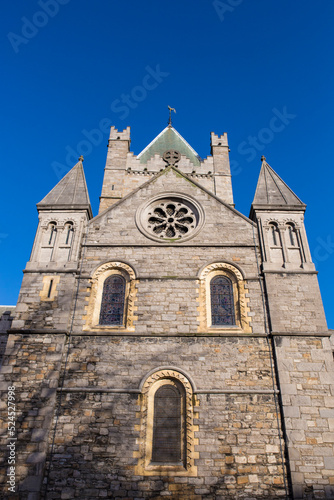 Christ Church Cathedral over blue sky, Dublin, Ireland
