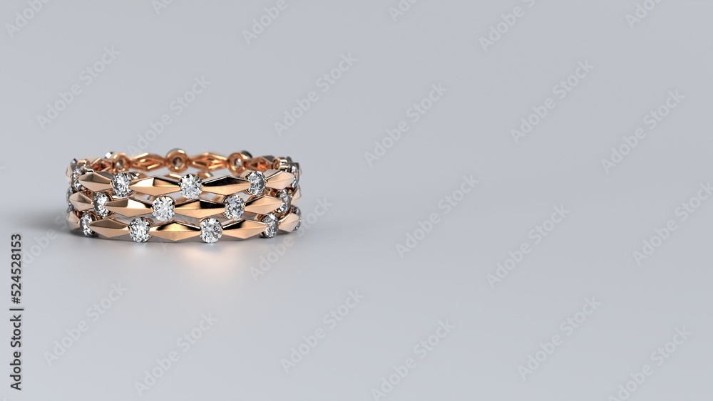 beautiful men female band silver or gold or paltinum colour stones 3d render beautiful men female band silver or gold or paltinum colour stones 3d render