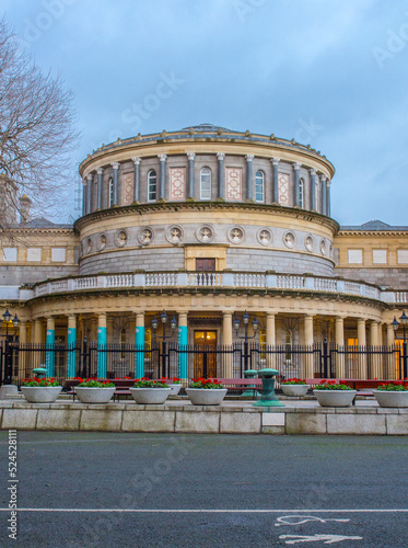 National Library of Ireland at dusk, Dublin