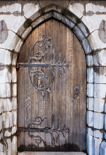 Christ Church Cathedral ground door, Dublin, Ireland photo