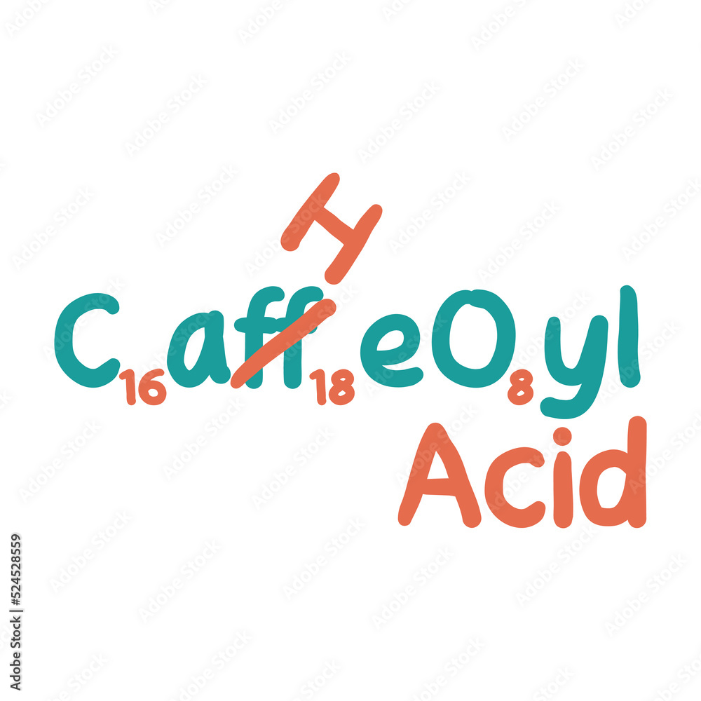 Caffeoyl acid ingredient for cosmetic label design Caffeoyl acid ingredient for cosmetic label design