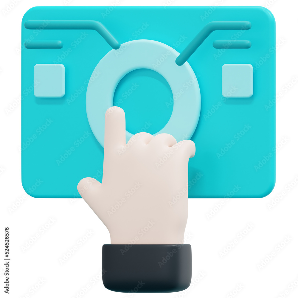 interactive 3d render icon illustration interactive 3d render icon illustration