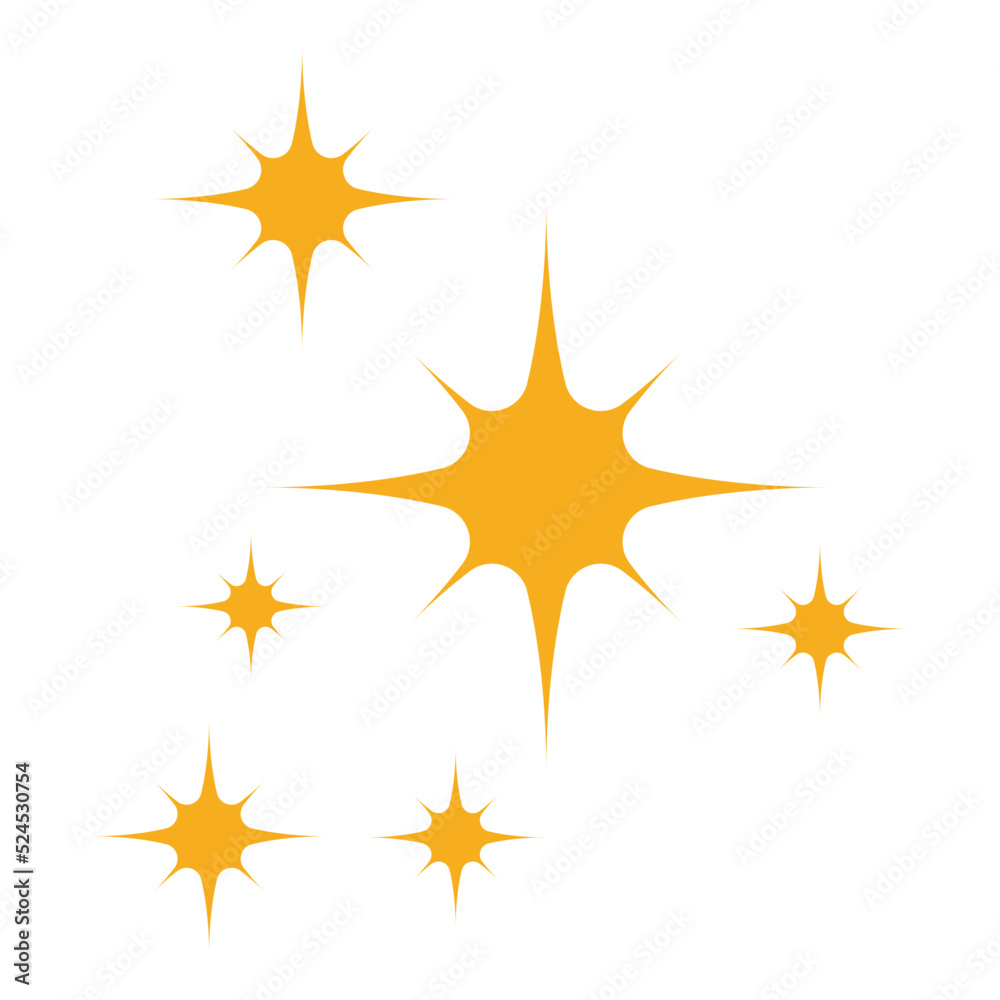 Gold sparkles with yellow stars and glitter.