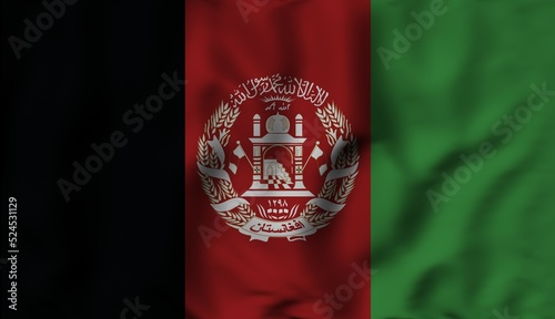 Afghanistan Flag -3d Render Flag