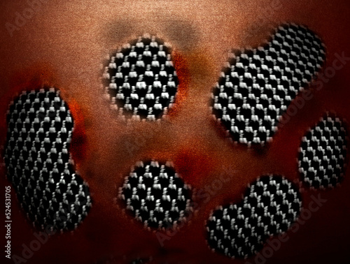 rusty and futuristic background 
