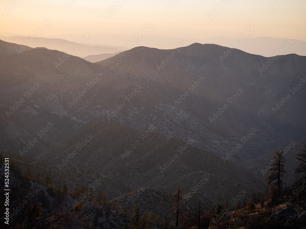 Obraz premium Horizontal image of a Los Angeles sunset 