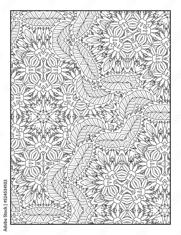 Flower Mandala Coloring Page .Coloring Page .Mandala .Flower Stock ...