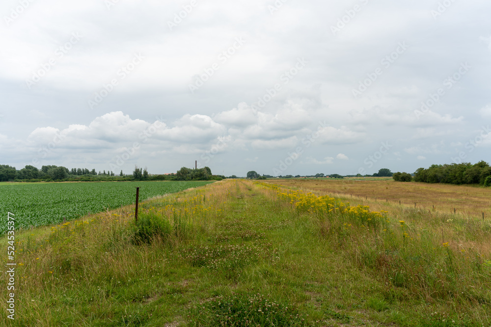 Dike along Nederrijn in The Netherlands close to Doorwerth. Dike along Nederrijn in The Netherlands close to Doorwerth.