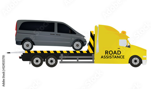 Road assistance truck. vector illustration