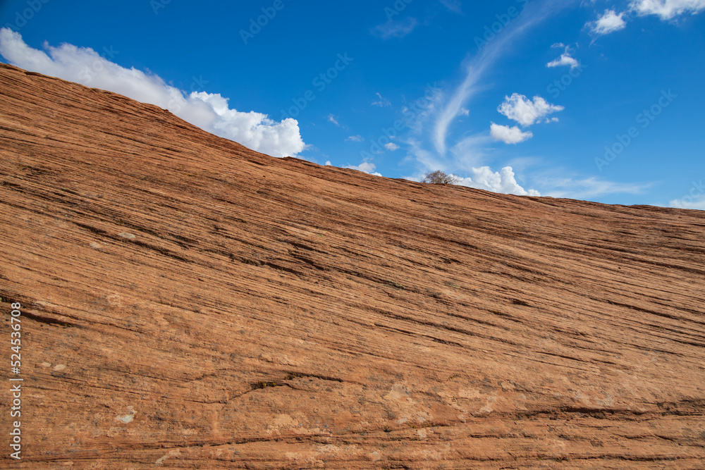 Rock formations viewed from the Beehive trail in Page, Arizona