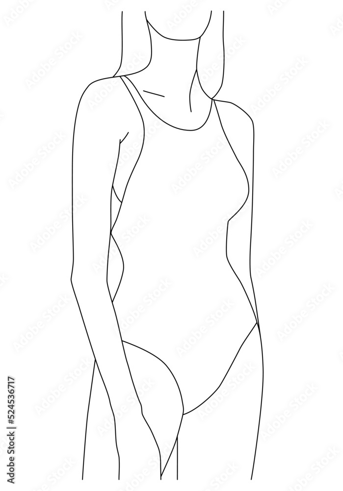 Drawing One Line Of The Female Body Female Figure The Beauty Of The Fashion Of The Female Nude 