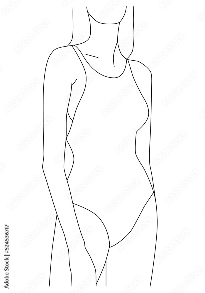 Drawing One Line Of The Female Body Female Figure The Beauty Of The Fashion Of The Female Nude