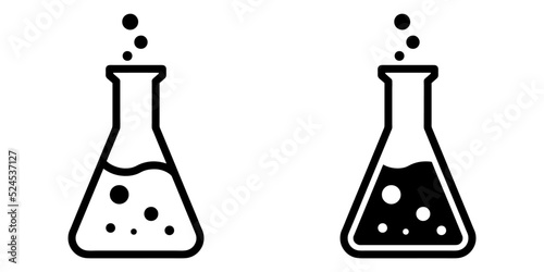 ofvs113 OutlineFilledVectorSign ofvs - flask vector icon . isolated transparent . chemistry - laboratory . black outline and filled version . AI 10 / EPS 10 . g11434