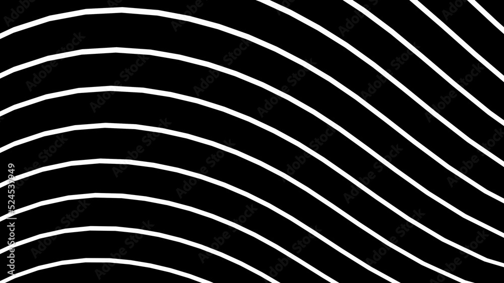 Naklejka premium striped background. Raster geometric ornament. black and white stripes. monochrome ornamental background. design for decor,print.background in 4k format 3840 х 2160.