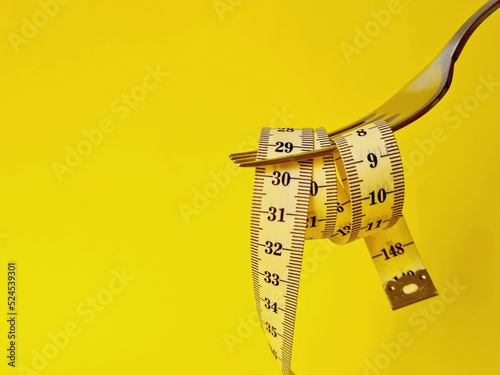 diet concept with measuring tape