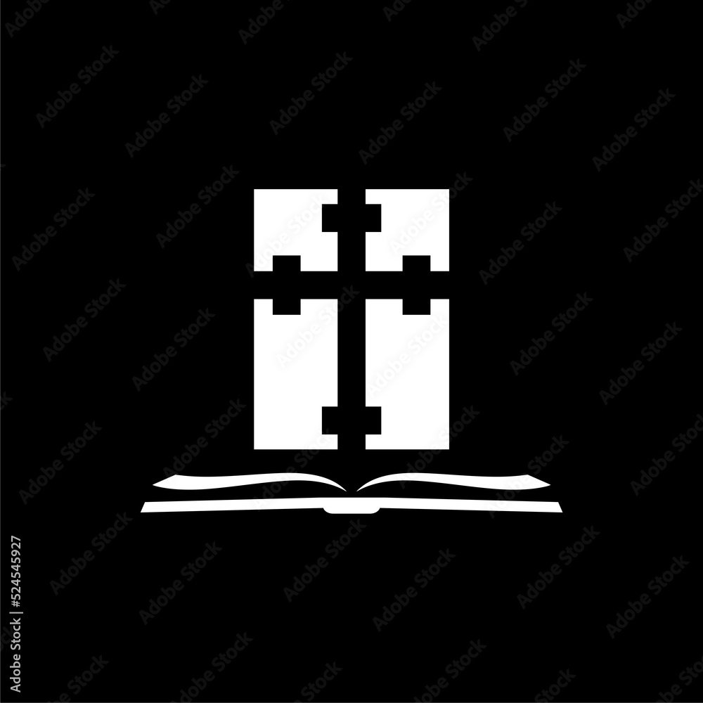 Holy bible book icon isolated on dark background Holy bible book icon isolated on dark background