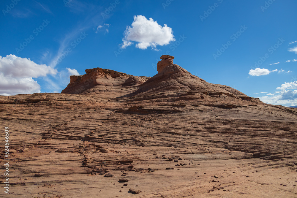 Naklejka premium Rock formations viewed from the Beehive trail in Page, Arizona