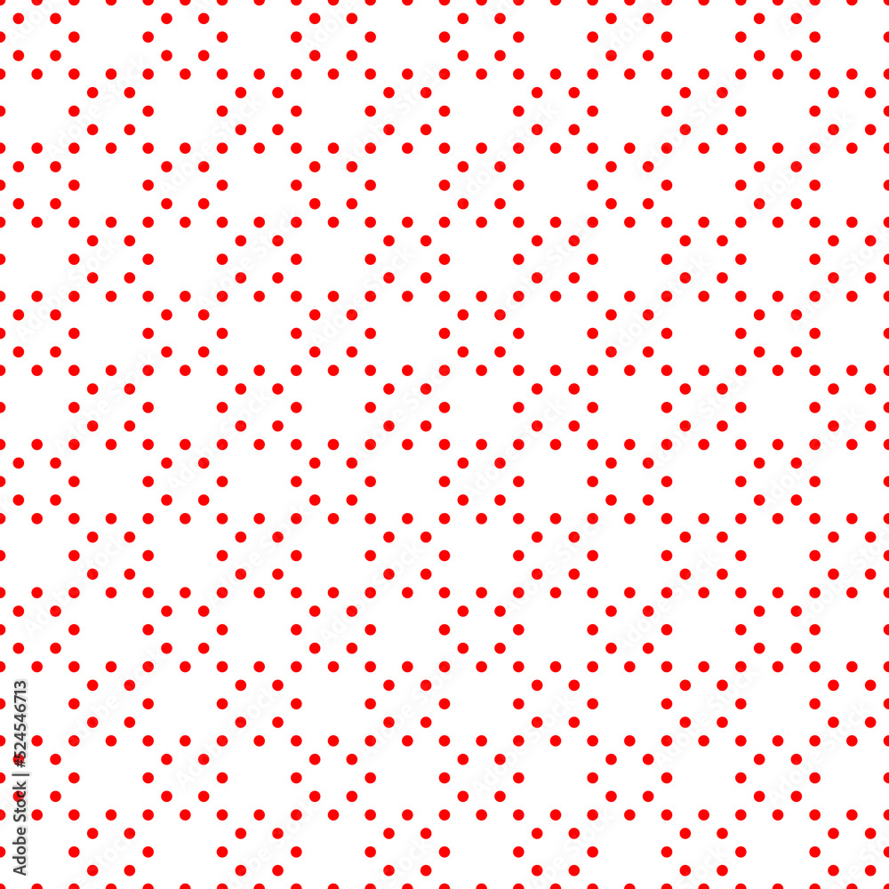 Seamless surface pattern with symmetric geometric ornament. Round spots texture. Circles abstract background. Polka dot motif. For digital paper, textile print, web design. Vector art illustration