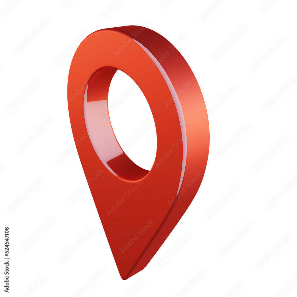 Red map pin. Red map pin.