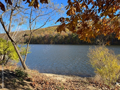 Fall is a beautiful season at Hunting Creek Lake, located within Cunningham State Park, in the Catoctin Mountain Wilderness, Frederick County, Maryland. photo