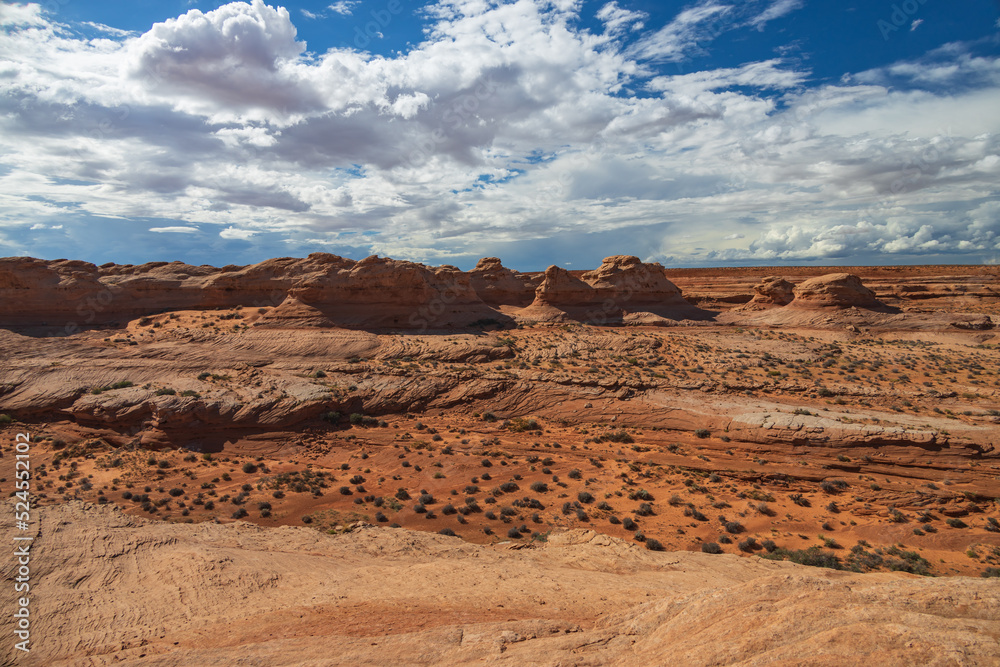 Rock formations viewed from the Beehive trail in Page, Arizona