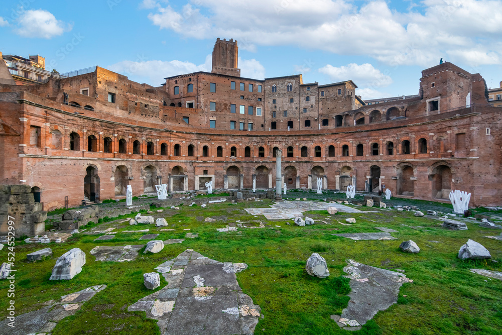 Rome capital city roman forum touristic destination for vacations historical archeological