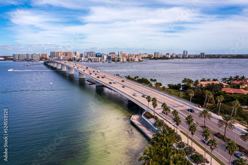 John Ringling Parkway bridge to Sarasota in midday light