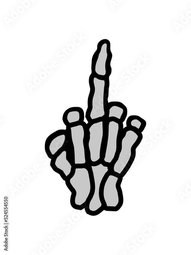 Mittelfinger Knochen Hand zeigen 