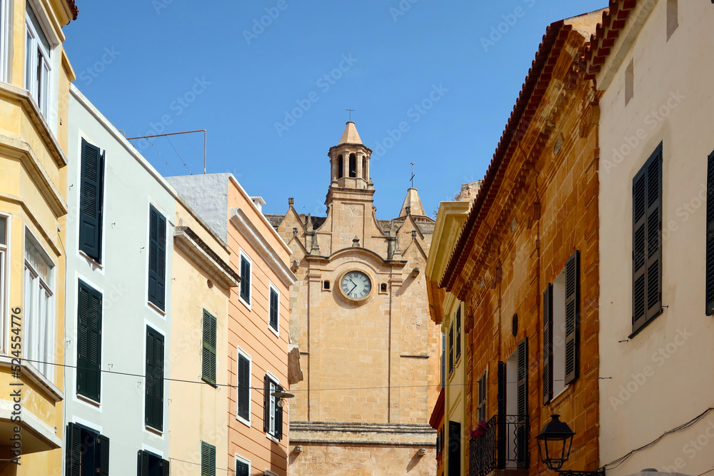 Ciutadella, Menorca (Minorca), Spain. Catedral de Santa Maria de Menorca. Building details