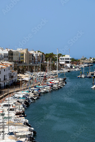 Ciutadella, Menorca (Minorca), Spain. Ciutatella marina (Puerto de Ciutadella) with boats and yachts. Sunny day in the marina of Ciutedella © PaulSat