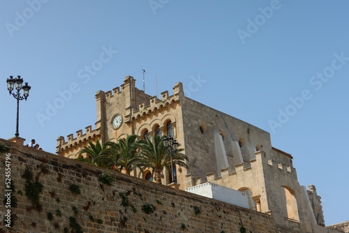 Ciutadella, Menorca (Minorca), Spain. Town Hall building in Ciutedella de Menorca