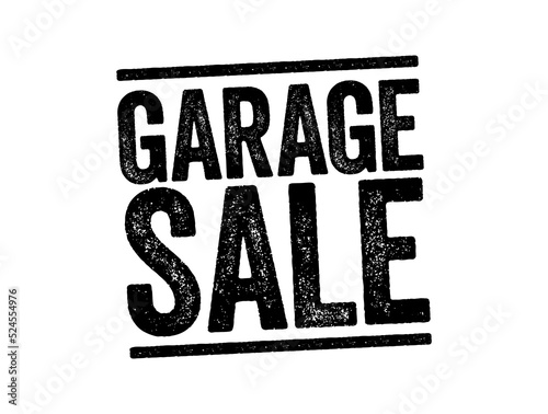GARAGE SALE tag banner stamp, business concept background