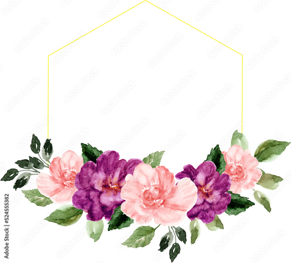 Obraz premium pink roses frame