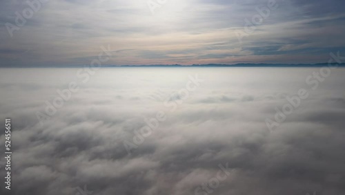 Wallpaper Mural Aerial view from high altitude of earth covered with puffy rainy clouds forming before rainstorm Torontodigital.ca
