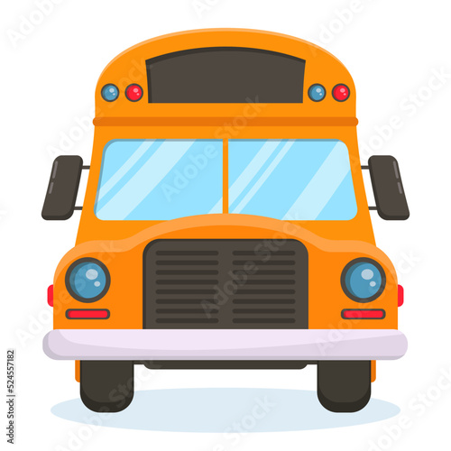 School bus on a white background. Back to school