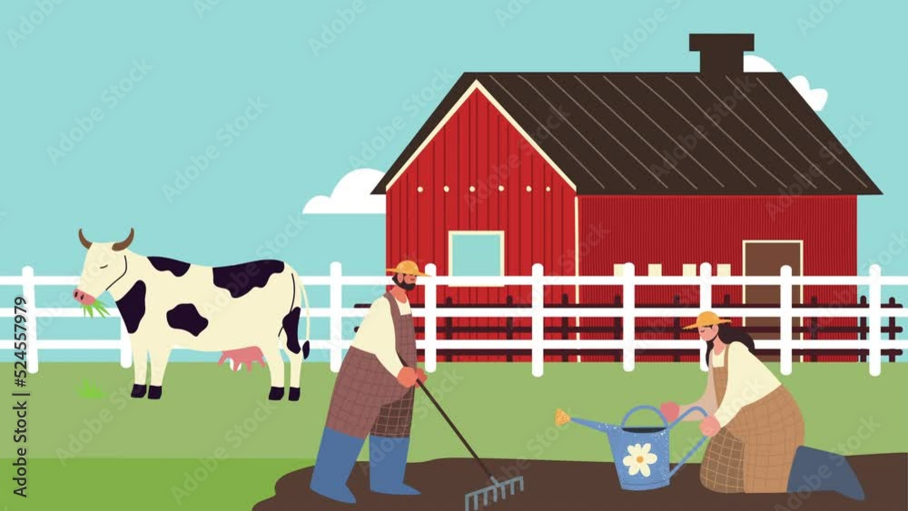 couple of farmers agrarian workers couple of farmers agrarian workers