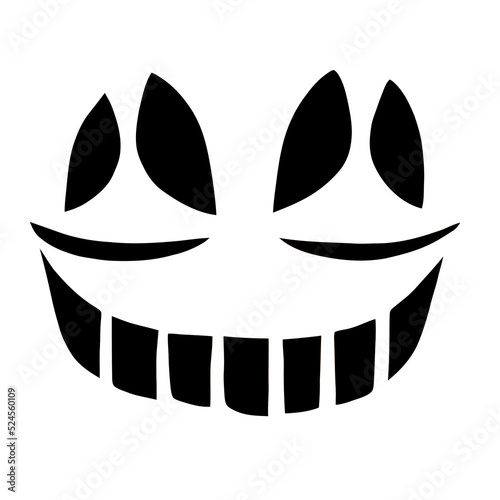 Jack O Lantern Minimal Face