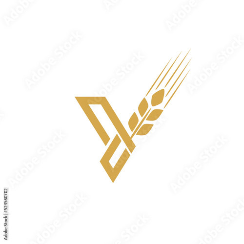 wheat logo, bakery symbol, wheat agriculture