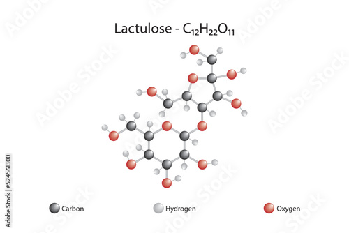 Molecular formula and chemical structure of lactulose