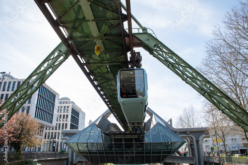 The suspension railway in Wuppertal in North Rhine-Westphalia Germany