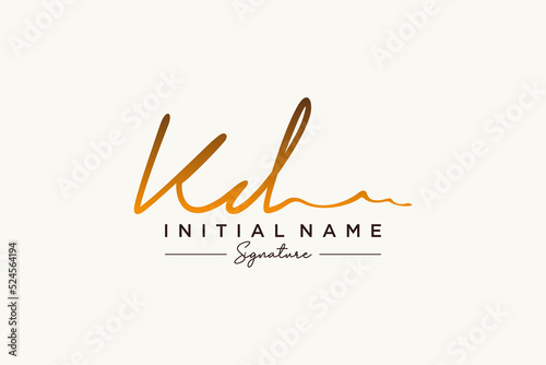 Initial KD signature logo template vector. Hand drawn Calligraphy lettering Vector illustration.