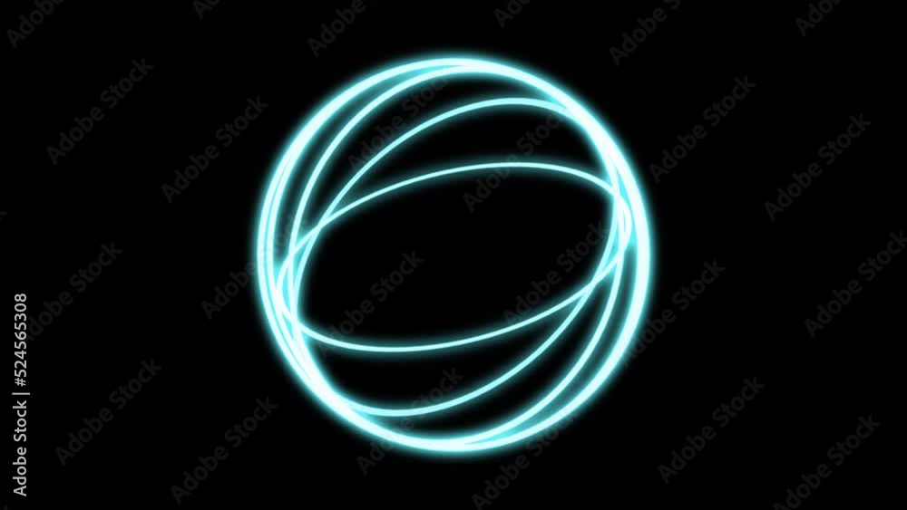 Spirograph Circle Blue VJ Loop Animation Background 
