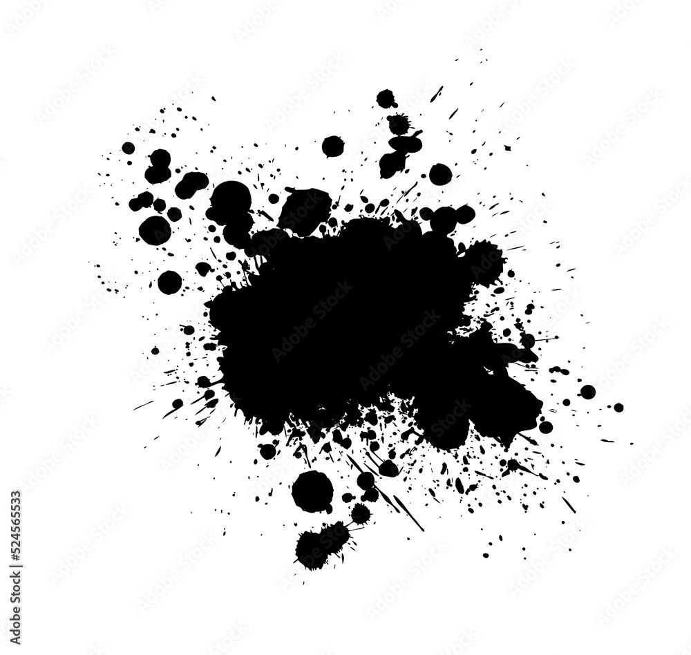Black blob object on White Background. Vector illustration Black blob object on White Background. Vector illustration