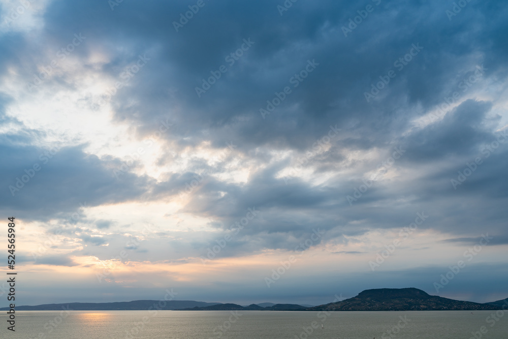 beautiful panorama with lake Balaton